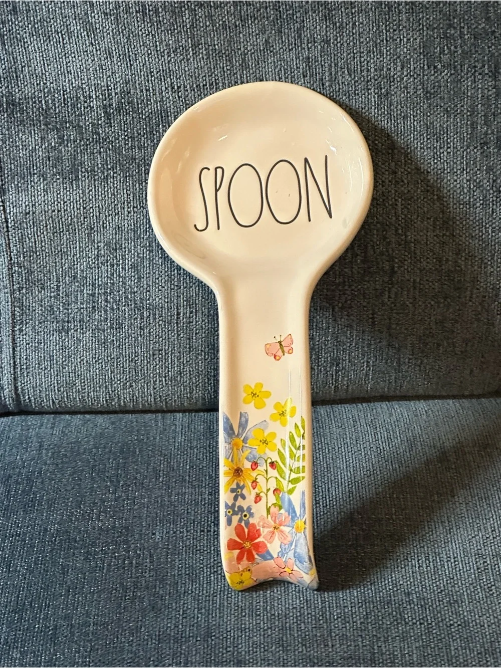 Rae Dunn Floral Ceramic Spoon Rest